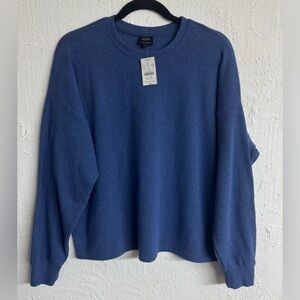 Women's J. Crew Cloud Spun Blue Crewneck Lounge Sweatshirt Size Large